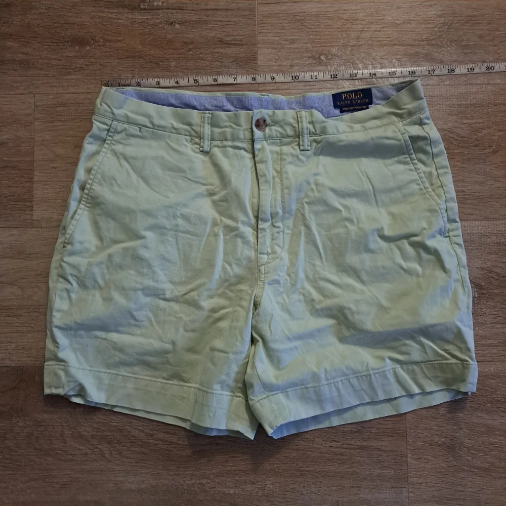 Polo by Ralph Lauren Mint Green Cotton Chino Men's Shorts Size 33